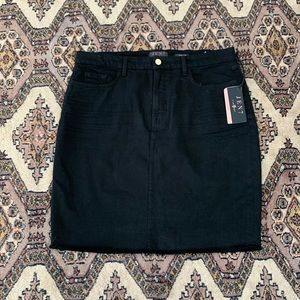 7 For All Man Kind black denim jean skirt size 14 NWT
